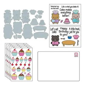 Crafts & Sewing Stamps of Life Bakery Bears Stamp and Die Kit by Stephanie Barnard