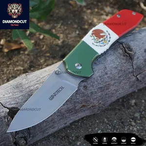 8" State Flag Packet Knife Outdoor Camping Hunting Durable 3cr13 EDC Folding Compact, Sharp, Versatile Drop Point Full Edge