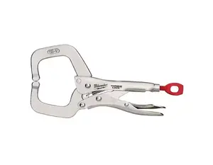 6 in. Heavy-Duty Locking C-Clamp with Regular Jaws, Adjustable Steel Grip Clamp Tool for Woodworking, Welding & DIY Repairs