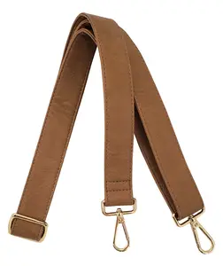 White Elm Gemini XL Strap - Brown Leather with Adjustable Buckle and Clip