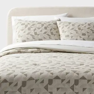 King Geo Matelasse Comforter and Sham Set Dark Olive Green - Threshold: Jacquard Woven, 200 Thread Count