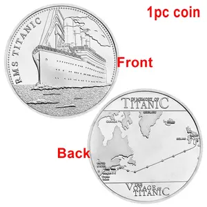 Titanic Cruise Design Commemorative Coin, 1 Count Creative Commemorative Coin, Party Gift for Friends & Family