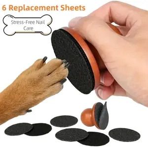 Dog Nail File with Replaceable Filing Disc Dog Nail File Scratch Board Replaceable Sandpaper Stress Free Nails Filing Dogs Trainning Accessories for Smooth and Healthy Nails