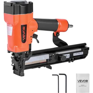 VEVOR Pneumatic Staple Gun, 16 Gauge 7/16-inch Medium Crown Pneumatic Stapler 1 to 2 Length, 70-120PSI Heavy Duty Air-Powered Staple Gun for Roof Decking, Wall Sheathing, Fencing and SubflooringVEVOR Super Brand Day