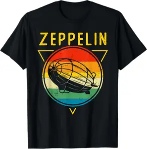 Retro Vintage Zeppelin 70s 80s Dirigible Airship T-Shirt