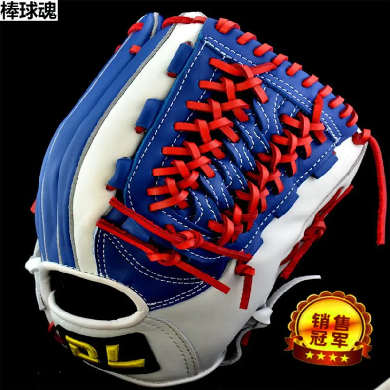 Recommended Hot Sale Taiwan Full Cowhide Baseball Glove Hard Style Infield Pitcher Glove with Snake Pattern Ball Stopper Pack of 2