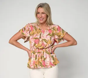 BEAUTIFUL by Lawrence Zarian Printed Georgette Blouse
