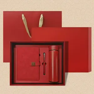 A5 Notebook Set Window Hook Notebooks Insulated Cup Pen Three-Piece Business Memo Book Gift, Essential Office Supplies