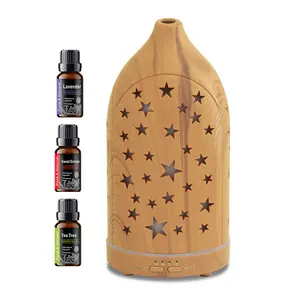 Star Hollow Essential Oil Diffuser  7 Adjustable LED Lights Customizable Colors, Whisper-Quiet & Safe Auto Off