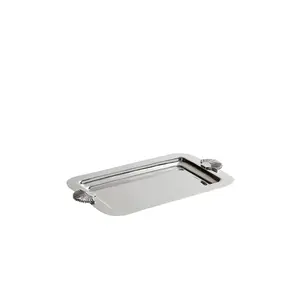 The Favorites Cap Ferrat Shell Design Serving Tray in Polished Nickel