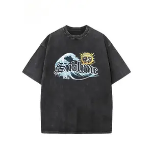 90s Sublimee 40oz To Freedom Tidal Wave Sun Tee T-Shirt, Comfort Cotton Tee For Men For Women