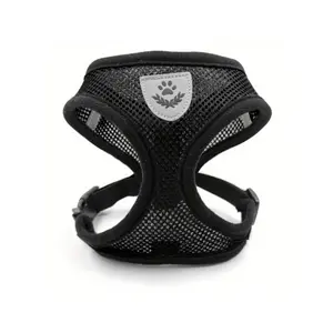 Pet Cat Dog Leash Set With Escape-Proof Adjustable Harness, Reflective Safety Strap And Collar, Soft Breathable Mesh Material