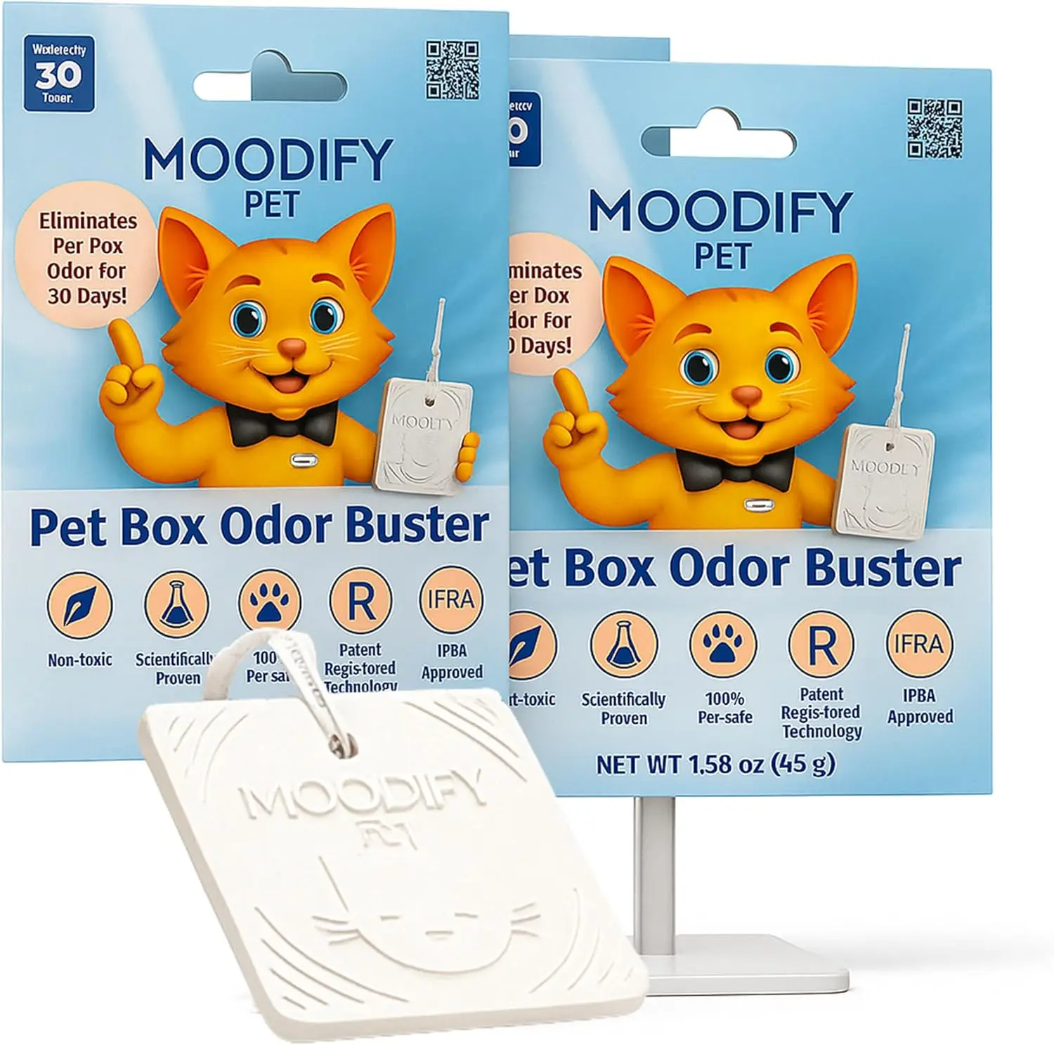 Moodify Pet Odor Eliminator for Home - Hangable Odor Absorber with ScentScreen Tech - Lasts Up to 30 Days - Safe for Pets & Kids - 2 Pack