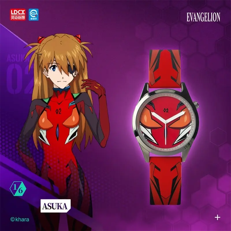 WEART Art Wear Watch - EVA Series Stylish Neon Genesis Evangelion Anime Wristwatch Trendy Daily Outfit Accessory Unique Fashion Timepiece For Teen Anime Fans Collection backtoschool, Back To School