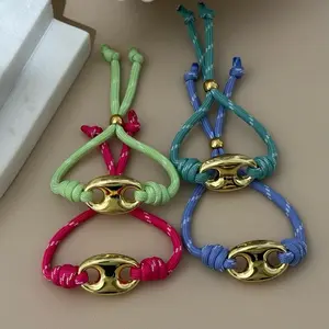 G Paracord Bracelet - Adjustable Woven Design with Gold Tone Clasp, Available in Multiple Colors, Perfect for Everyday Wear