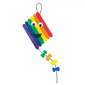 5 1/2" x 15 1/2" Craft Stick Kite Ornament Craft Kit - Makes 12