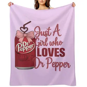 Dr Pepper Cozy Flannel Throw Blanket – Ultra-Soft Plush Blanket for Bed, Sofa, Dorm & Office, Lightweight All-Season Comfort, Perfect for Home & Travel, 4 Sizes Available Suitable as a gift sizes 60*80,30*40(baby ),40*50(kids),50*60