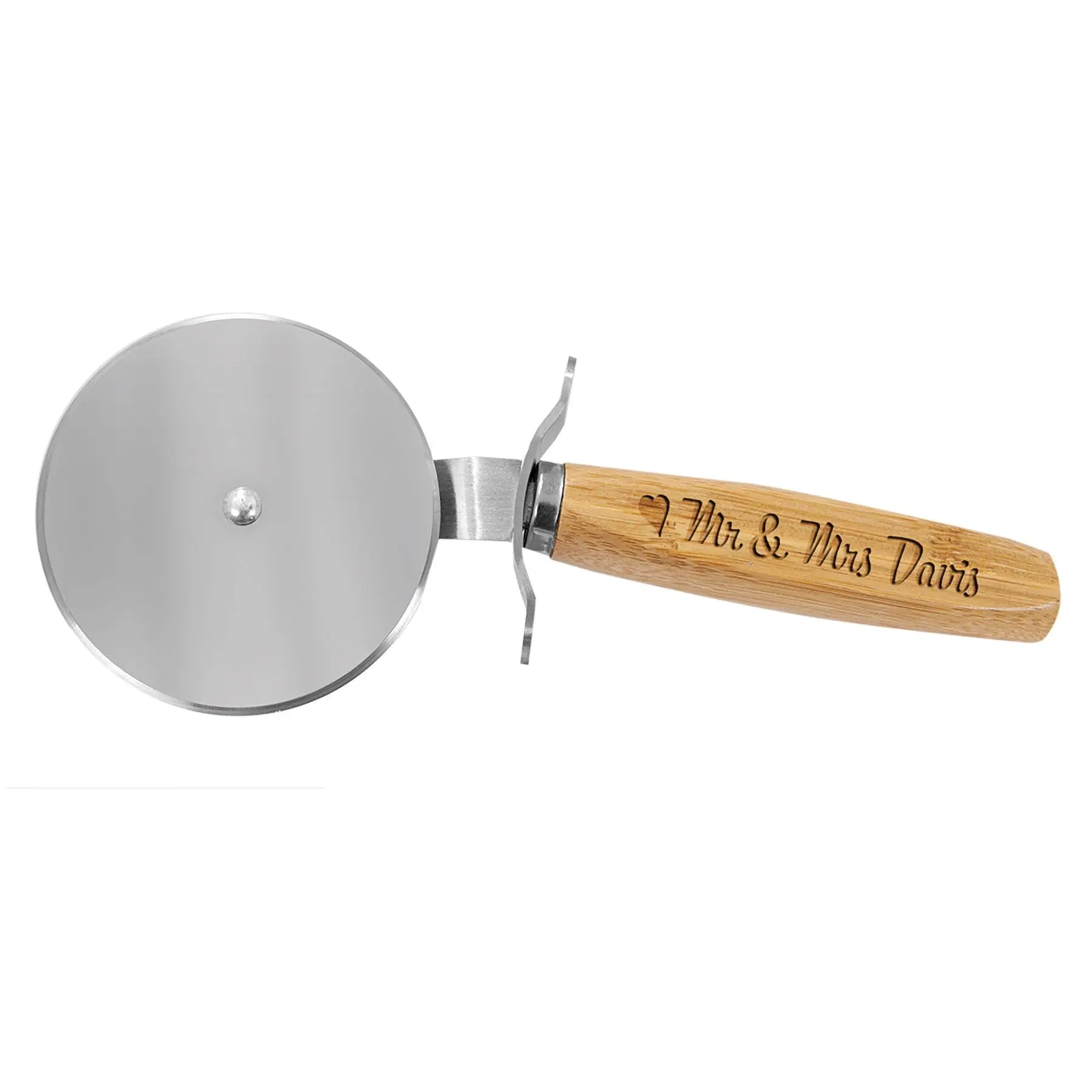 9 1/4" Bamboo Pizza Cutter Whole Pizza Slices