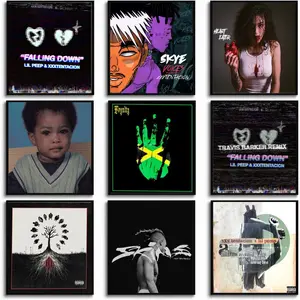 XXXTENTACION Poster 2D modern wall art, suitable for bedrooms/living rooms, vibrant colors, high-definition patterns, canvas printing, 12x16 inches/30x40 cm, ideal for home/office décor.