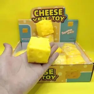 2-Pack Cheese Stress Balls – Squishy Fidget Toys for Kids & Adults, Fun Novelty & Gag Gift