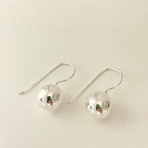 Sterling Silver 925 Ball Dangle Earrings Jewelry