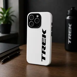 Trek Logo Phone Case | Minimalist Cycling iPhone Case | MTB Road Bike Cover | Black White Bicycle Aesthetic for Iphone