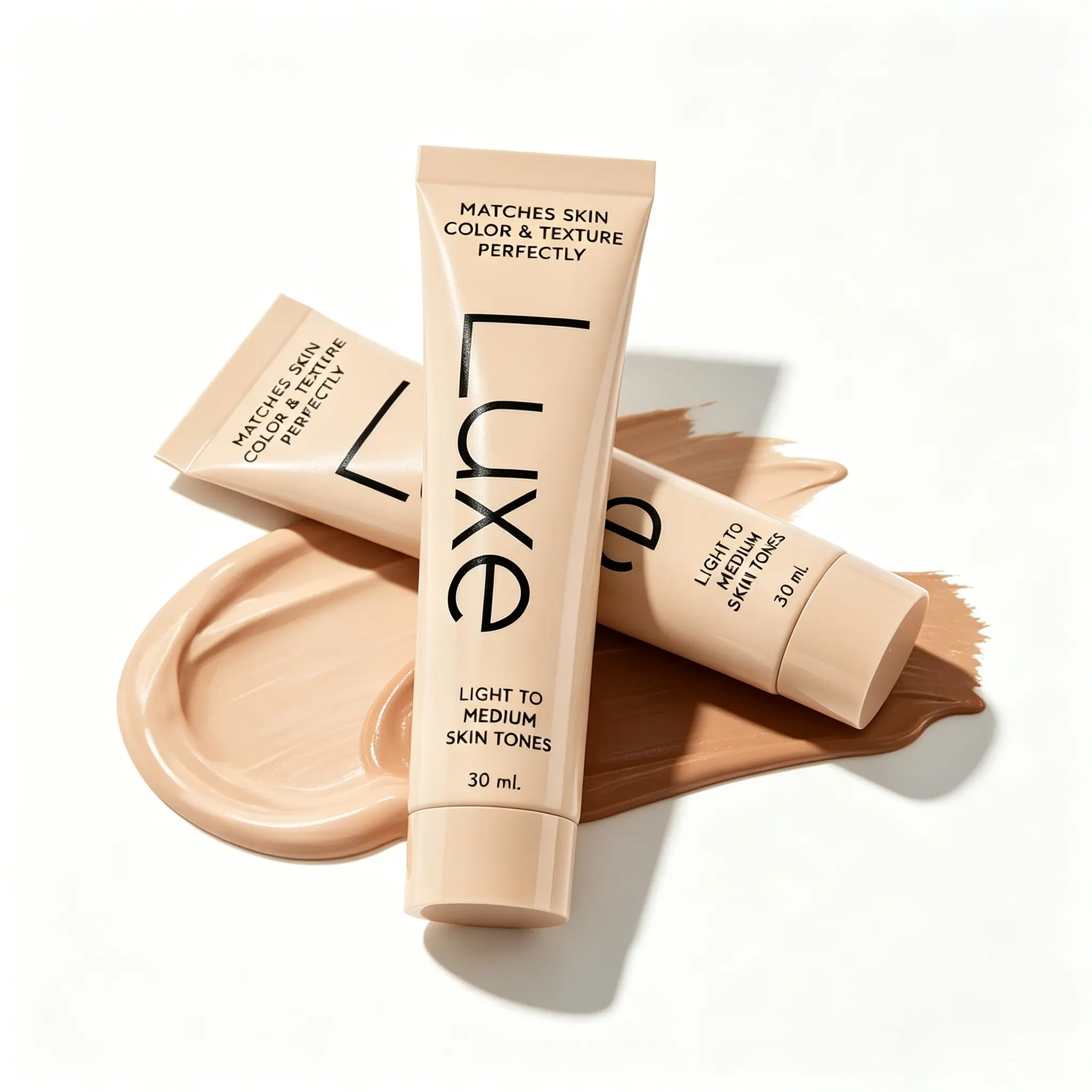 Color Changing Foundation with Castor Oil, Long-Lasting Dewy Finish Liquid Makeup, Layerable Light-to-Medium & Medium-to-Dark Shades, 30ml, Flawless Natural Dewy Finish, Layerable Shades, Daily Care, Instantly Adapts, Blend
