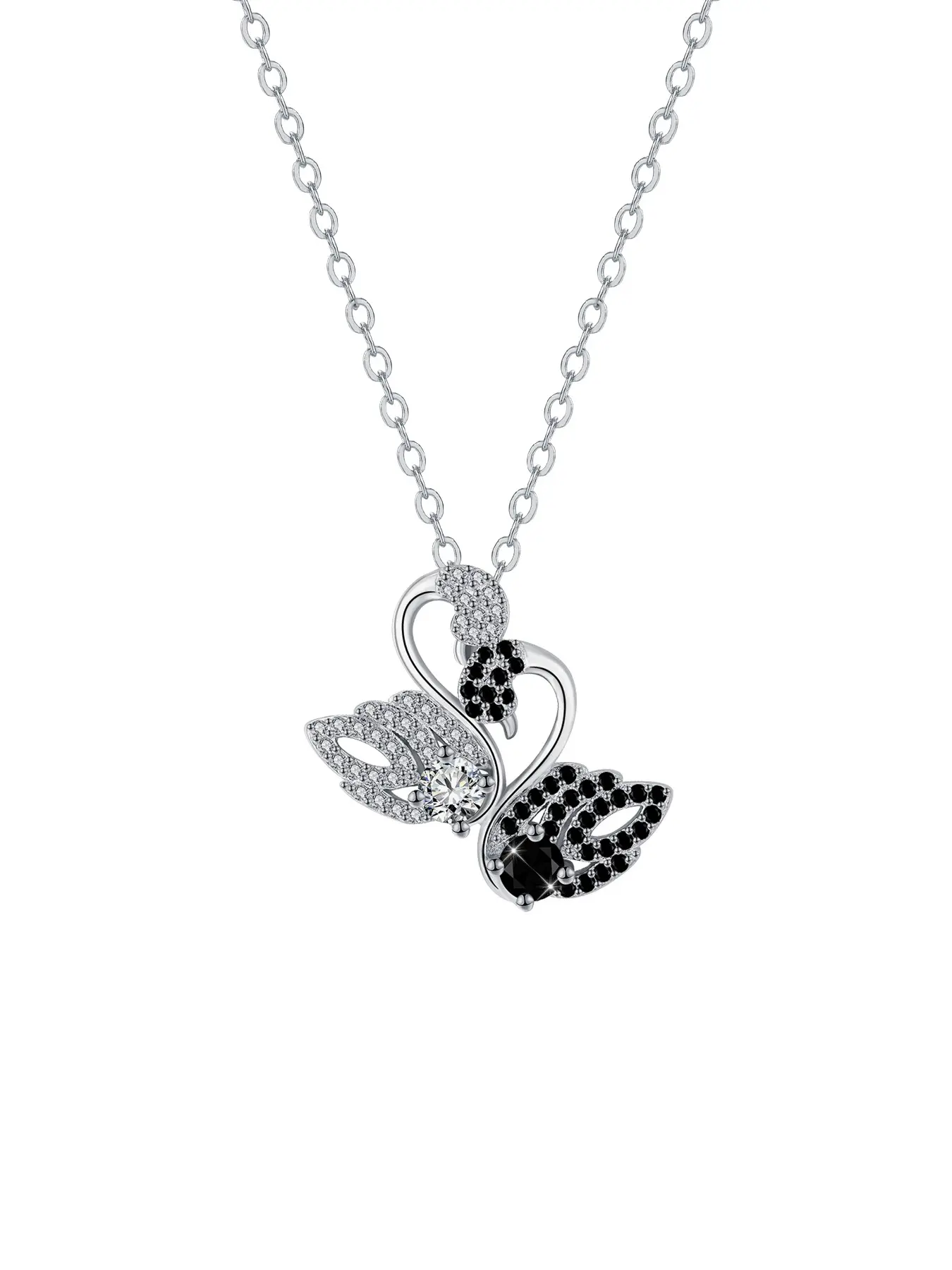 Dancing Swan Necklace Jewelry Series, Iconic Swan Pendant, Girls Valentine's Day Gift, Mother's Day Present, Elegant Heart Pattern