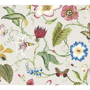 NextWall Summer Garden Floral Peel-and-Stick Wallpaper
