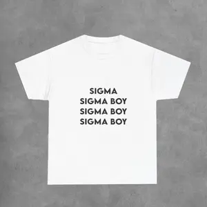 Sigma Boy Graphic Tee - Men's Fitted Short Sleeve T-shirt in Vintage Gothic Style