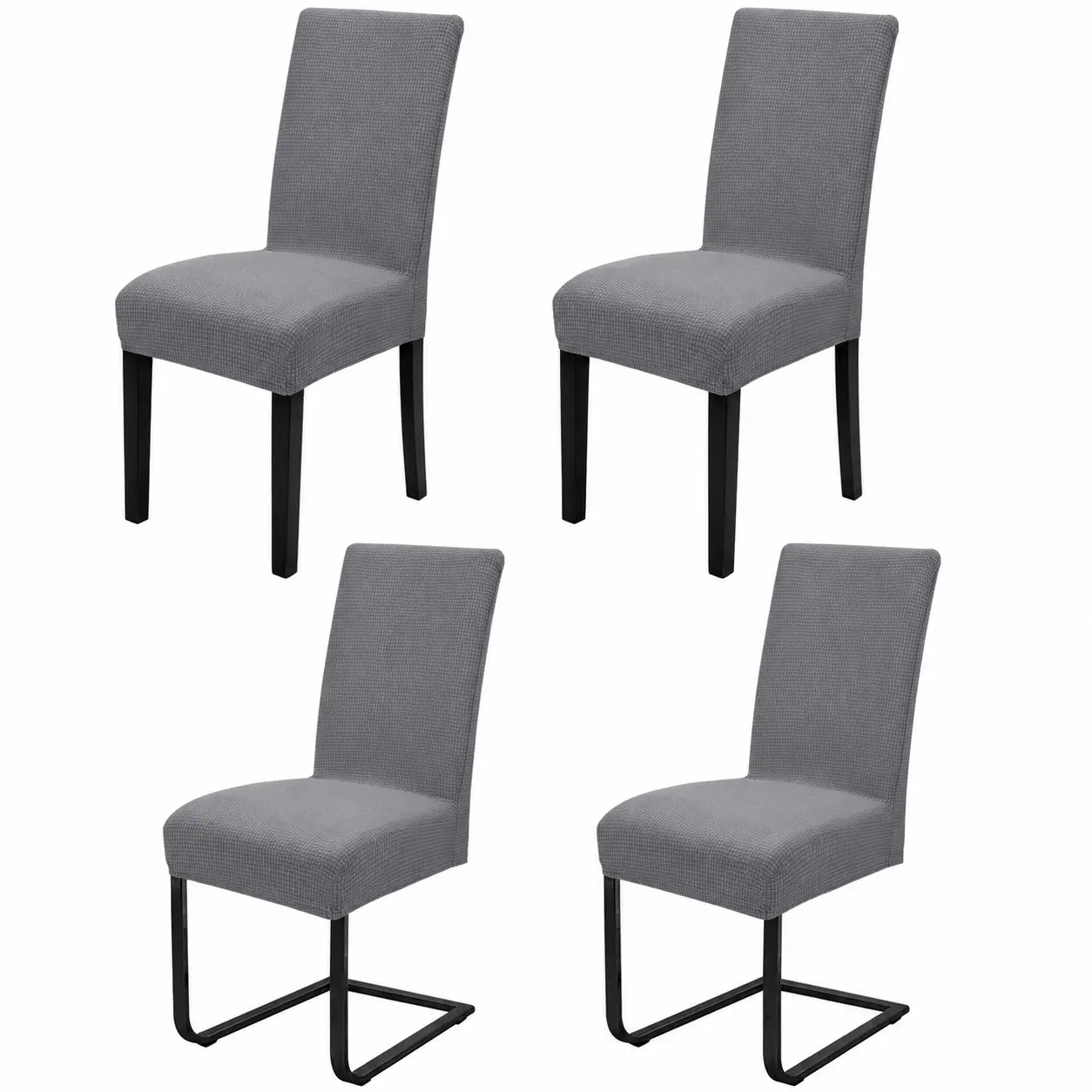 MTREO 4 6 Pack Dining Chair Covers, Stretch Dining Chair Slipcovers Protector, Removable Washable Slipcovers ​for Hotel, Restaurant,Dining Room,Banquet