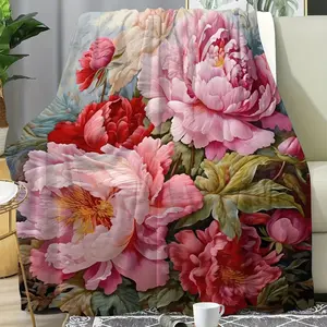 Gorgeous Style Floral Blanket - All-Season Polyester Bedding with Floral Patterns - Multi-Purpose Soft and Comfortable Sofa Decorative Cover with Unique Decorative Features