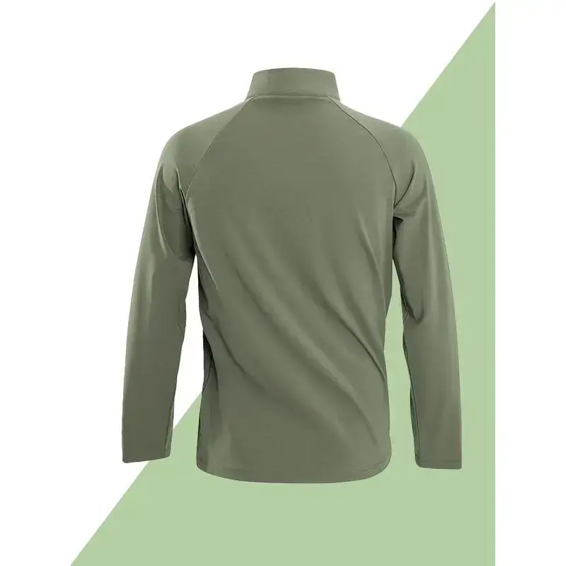 Men's Half-Zip Quick-Dry Long Sleeve T-Shirt, Moisture-Wicking & Sun Protection, UV Upf SPF Performance Tee for Gym & Outdoor Activities Men's Half-Zip Quick-Dry Long Sleeve T-Shirt, Moisture-Wicking & Sun Protection, UV Upf SPF Performance Tee for Gym & Outdoor Activities