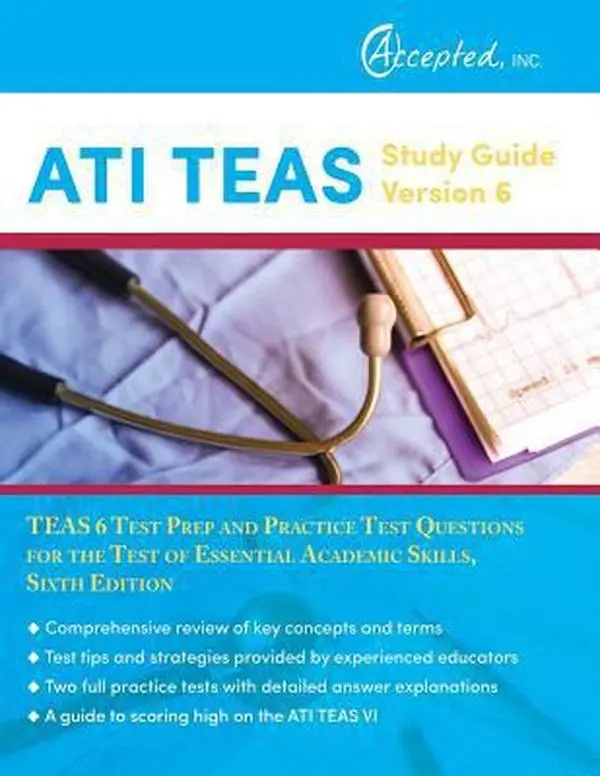 USED Book - ATI TEAS Study Guide Version 6: TEAS 6 Test Prep and Practice Test Questions for the Test of Essential Academic Skills, Sixth Edition by Teas 6. Test Prep Team (Paperback) - english