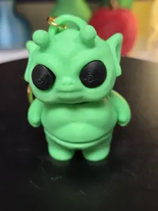 3d printed alien keychain