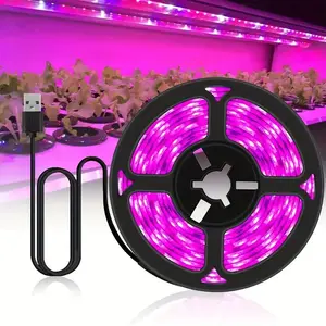 USB Powered Full Spectrum LED Plant Grow Light Strip, Adjustable Plant Grow Light with Remote Control, Indoor Plant Grow Light for Home Garden