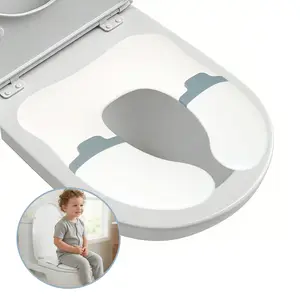 Foldable Toilet Seat Pad, Travel Portable Style, 12 Anti-Slip Suction Cups, Non-Squeeze Design, Safety, Ideal for Potty Training Babies