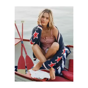 AE Oversized Star Graphic Cardigan Sweater