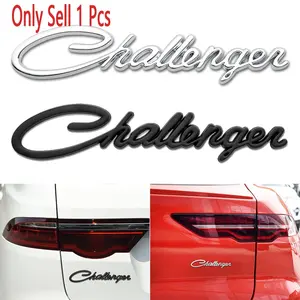3D Metal Dodge Challenger Emblem Charger Sticker Decal, Car Decoration Accessories for Challenger, Rear Trunk Decorative Patch, Car Stickers, Automotive Accessories, Automobile Decals