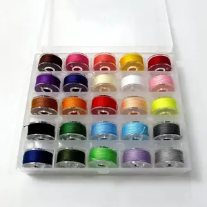 Sewing Threads and 36 Pcs Bobbins  Prewound Bobbin Thread with Storage Plastic Case Assorted Colors Sewing Thread Set for Brother Babylock Singer Janome Embroidery and Sewing Machine Polyester Thread
