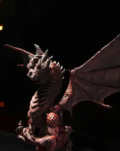 Epic Articulated Dragon Hand Painted 3D Printed Fantasy Figure Posable Collectible for Dragon Lovers Decor Beast 10" Tall Smooth Tail Ornaments Shelf Gifts