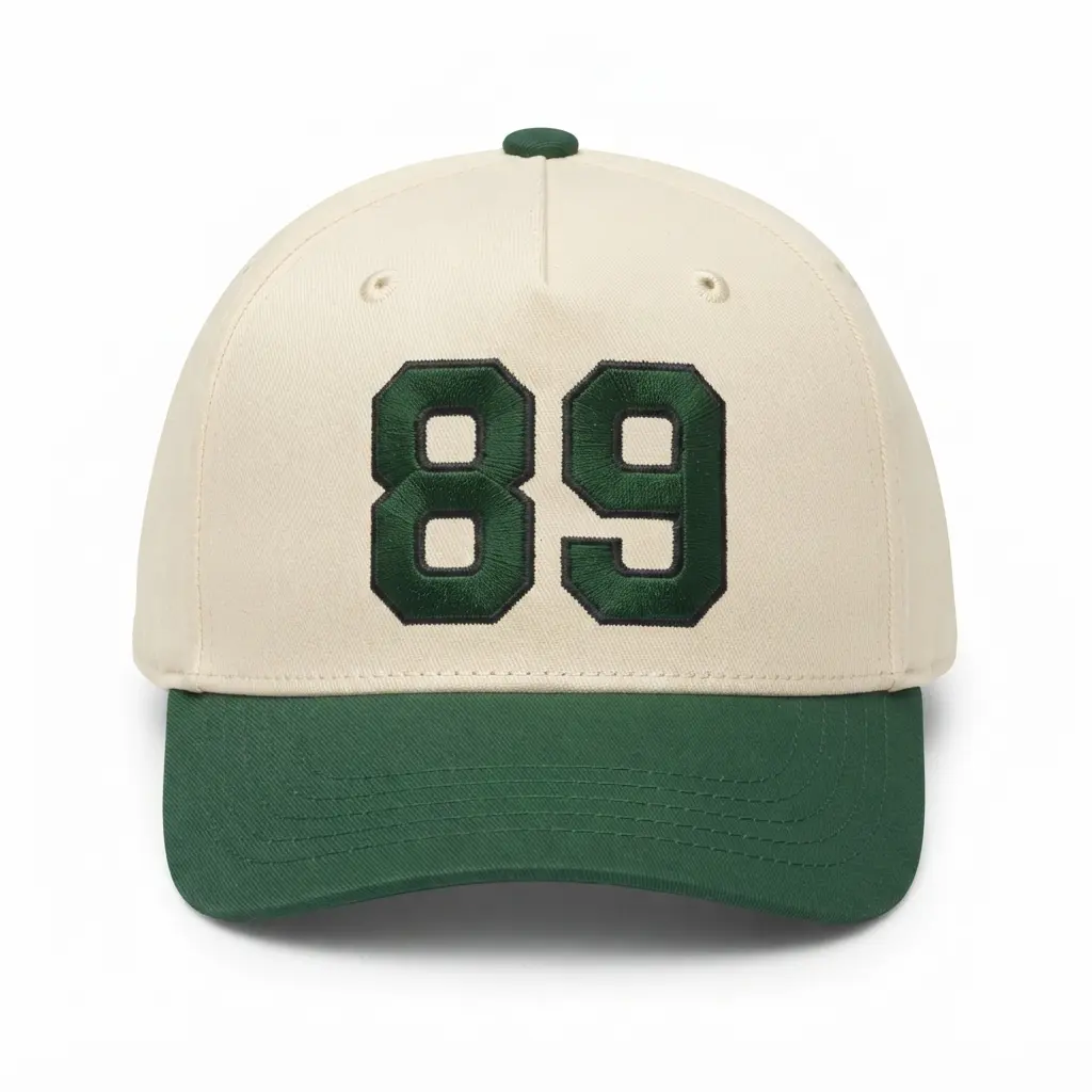 Custom Embroidered Number 5-Panel Baseball Cap, Personalized Game Day Hat with Side Name