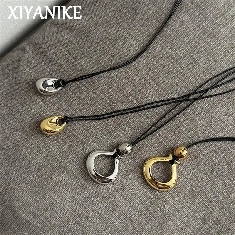 Alien Waterdrop Money Bag Necklaces For Women Fashion New Sweater Rope Chain Jewelry Gift Party collares para mujer
