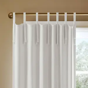 50"x84" Blackout Aruba Tie-Top Curtain Panel Off-White - Threshold