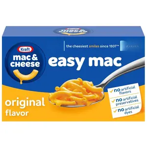 Kraft Easy Mac Original Mac & Cheese Macaroni and Cheese Dinner, 6 ct Packet