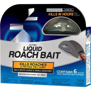 Liquid Roach Bait, Roach Killer, 1 Pack, 6-Count