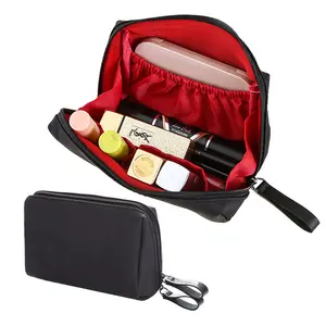 Large Capacity Makeup Bag, Portable Cosmetic Organizer with Compartments, Travel Makeup Storage Pouch