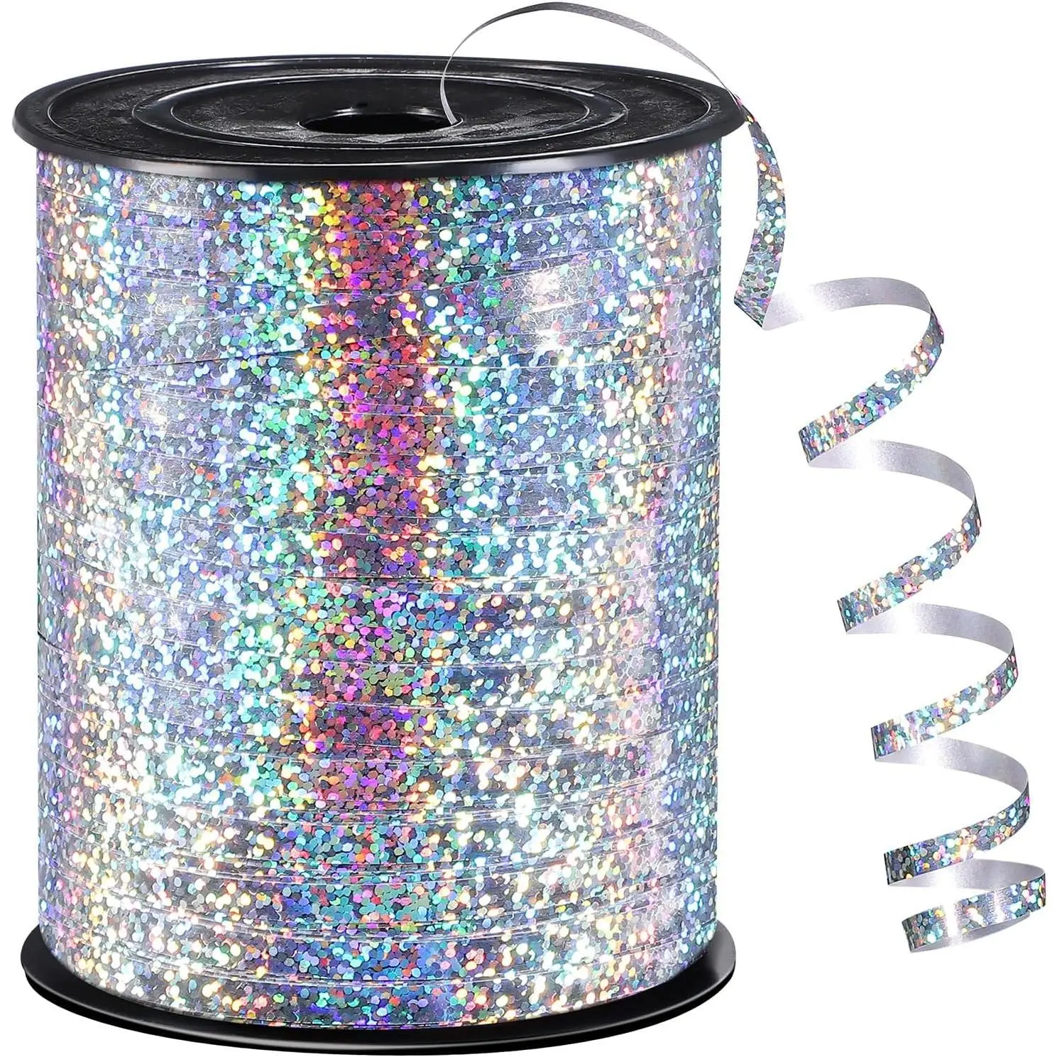 Silver Ribbon 600 Yards 1/5 Inch Curling Ribbon Balloon String Metallic Silver Ribbons for Gift Wrapping Art Crafts Wedding Party Decorations