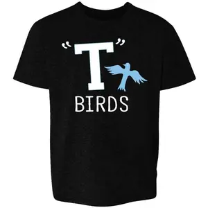 T Birds  Inspired T-Shirt, Retro 1950s Greaser Graphic Tee, Vintage Rockabilly T Birds Logo Shirt
