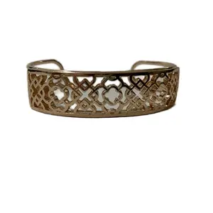 Goldstone Horseshoe Bracelet with Intricate Design and Goldstone Color Finish